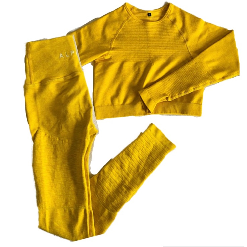 Alphalete legging and long sleeve crop set
